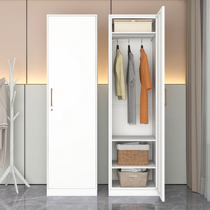 Steel Bedroom Wardrobe 2 Door Clothing Storage Wardrobe Closet Mini Steel Locker For Home