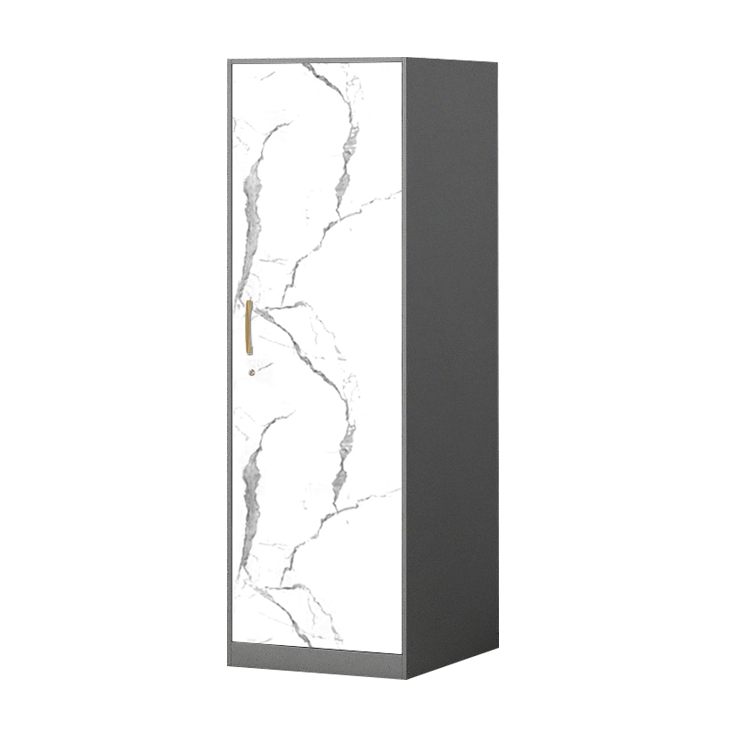 High Quality Steel Standing Metal Closet Stone Pattern Wardrobe Balcony Storage Cabinet