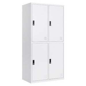 lateral full height 4 doors steel storage cabinet metal clothes locker for locker room