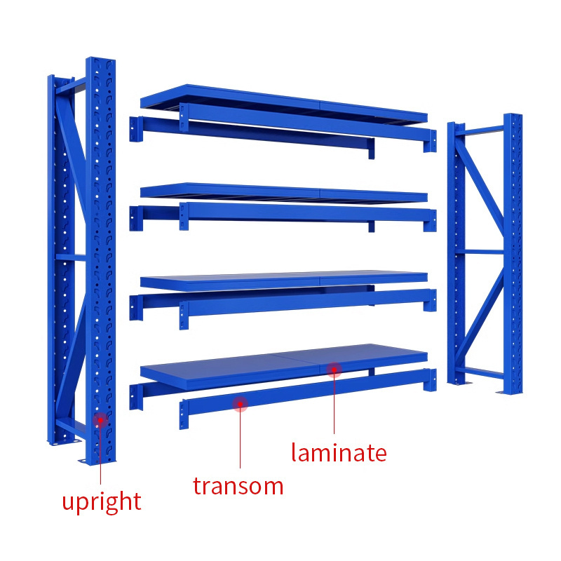 Heavy Duty 5 Layer Kitchen Laminated Storage Adjustable Boltless Steel Metal Shelf Rack