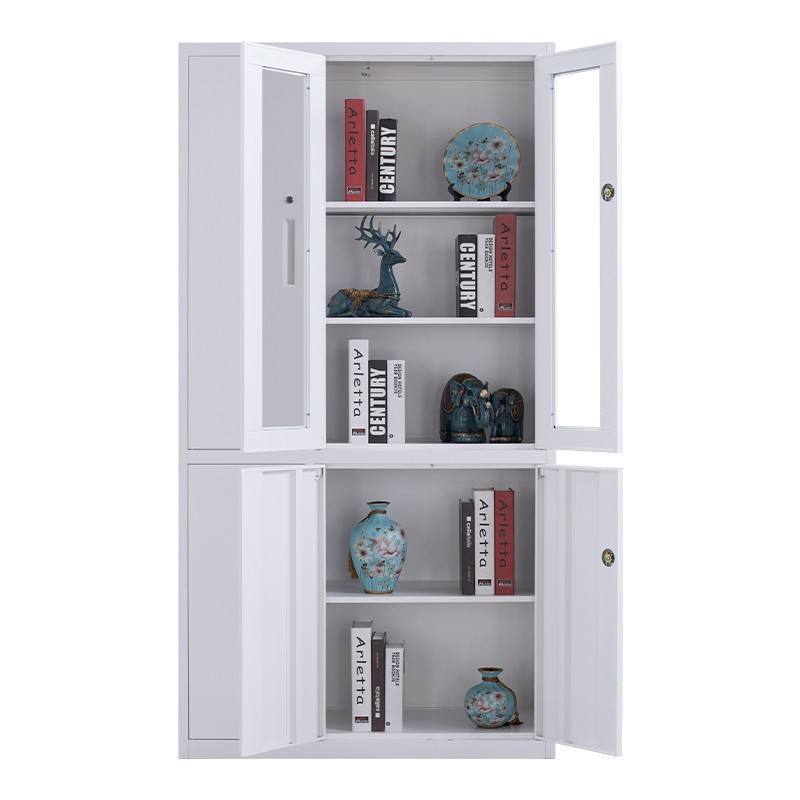 Office Steel Filing Cabinet Metal Storage Cupboard With Adjustable Shelf Double-door Documents And File Cabinet