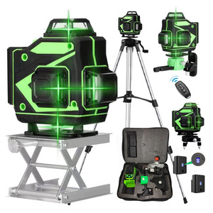 360 degree machine tool green beam laser cross 16 line self leveling 3d auto rotary construction nivel laser level lazer level