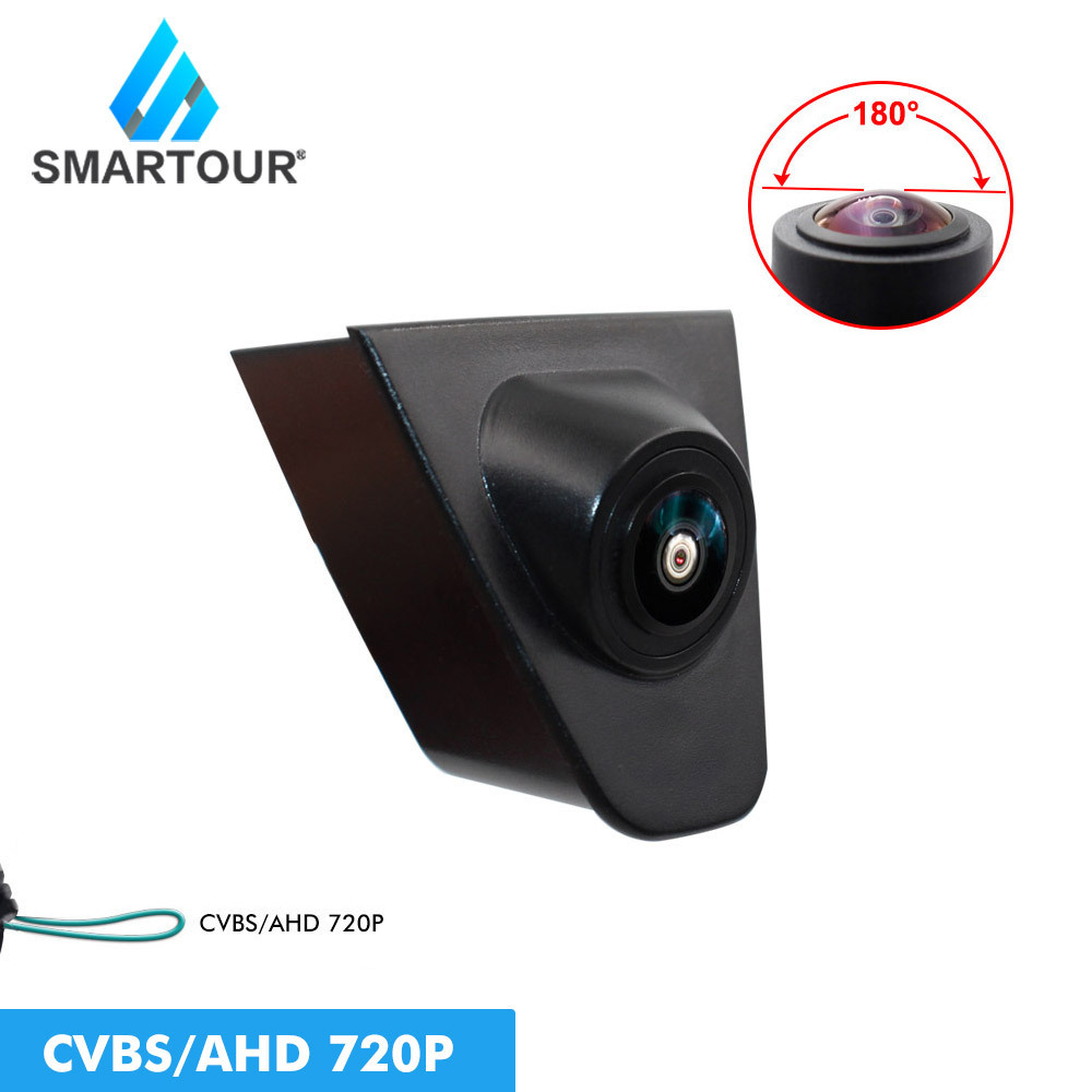 Smartour AHD 180 Degree Front View Camera for Honda CRV Accord Fit City Civic Odyssey Spirior U-RV X-RV Jade Forward Logo Mount