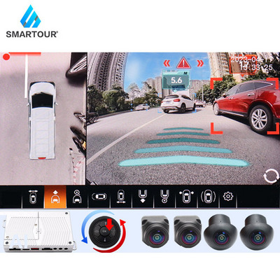 Smartour 4K AHD 1080p 4 Side AI Car 360 Camera Bird View System 3D Surround View Driving Recorder HD  Car Camera