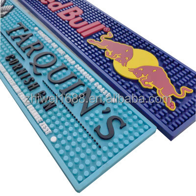 2023 Best Selle Custom PVC bar mat, rectangular non-slip water-proof mat, thickened rubber bar mat