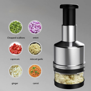 Manual Safety Efficient Fruit Vegetable Food Chopper Multifunction Hand Press Onion Cutter Nuts Garlic Mincer Kitchen Tool