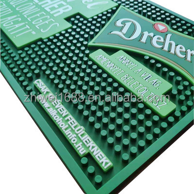 2023 Best Selle Custom PVC bar mat, rectangular non-slip water-proof mat, thickened rubber bar mat