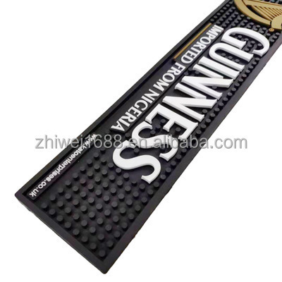 2023 Best Selle Custom PVC bar mat, rectangular non-slip water-proof mat, thickened rubber bar mat