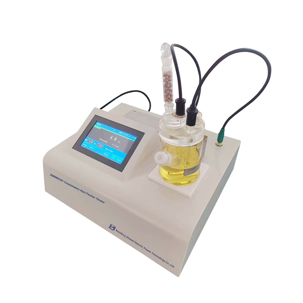 ZWWS101Karl Fischer Oil Water Content Test Apparatus Coulometric Titration Moisture Analyzer