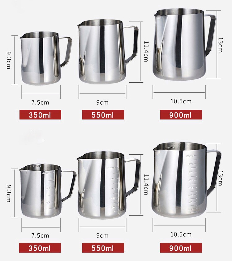 hot sale product 2020 Barista Tools Espresso Coffee Latte Art Pitcher 304 Stainless Steel Milk Jug 350ml Milk Frothing Pitcher