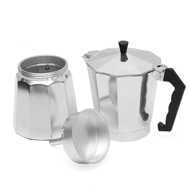 Wholesale Italian Aluminum Moka Espresso Latte Percolator Stove Top Coffee Maker Pot Home Coffee Pot