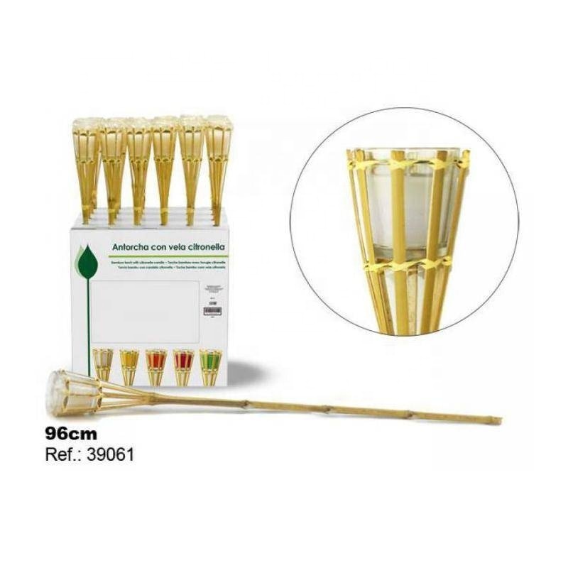 citronella bamboo garden torches candles