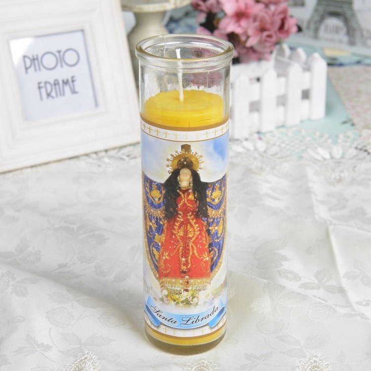 Glass Prayer Candles Catholic Zhiwen 8 inches Glass Jar Religious Candle