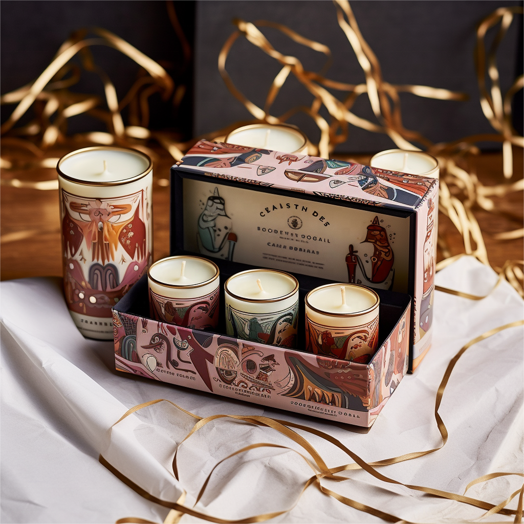 2024 New Design Packaging With Logo Soy Wax Christmas Candle Gift Set Scented Candle