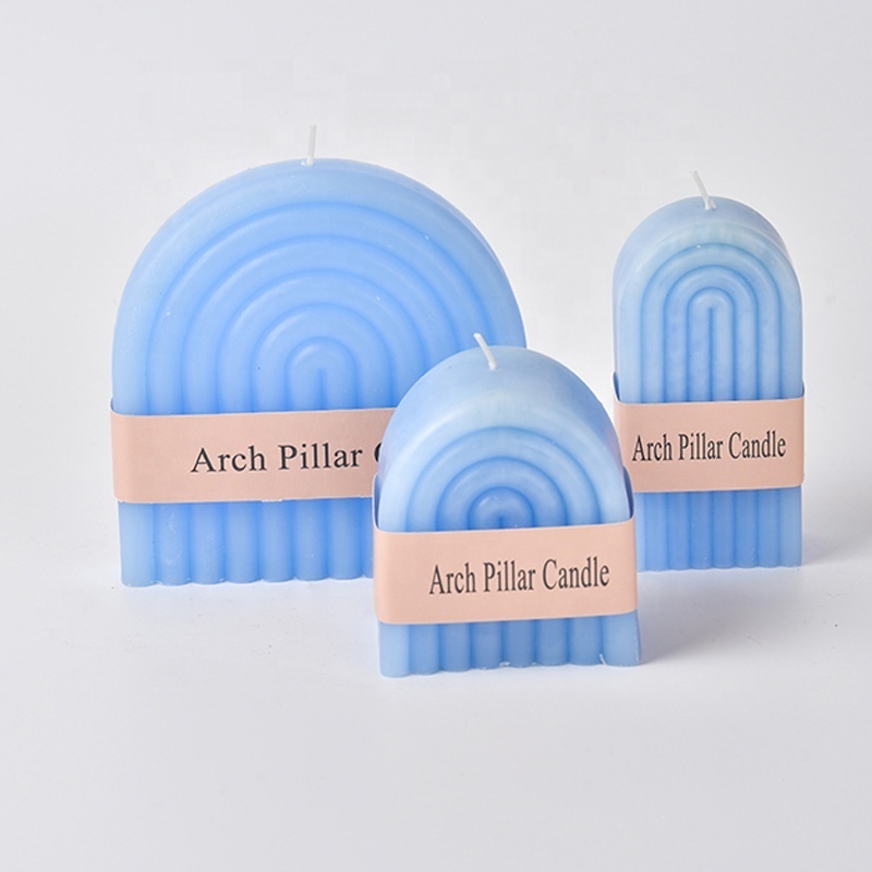 Wholesale Pillar Arch Shaped Candles Geometric Scented Aesthetic Custom Arch Candle Soy Wax Art Scented Candle