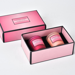 Custom Logo And Packaging Mini Glass Luxury Set Gift Box Scented Candles