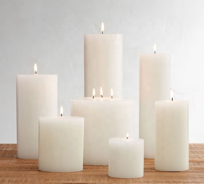 Bulk Citronella White Black Ivory Wax Wedding Wholesale Decorative White 18 Inch Candles 18 Inch Pillar Candles 24 Inch Candles