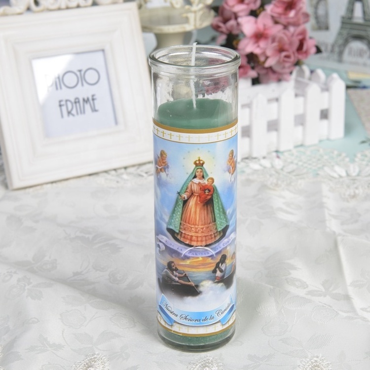 Glass Prayer Candles Catholic Zhiwen 8 inches Glass Jar Religious Candle