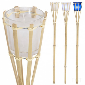 antorcha citronella vela grande blanca citronella bamboo garden torches candles