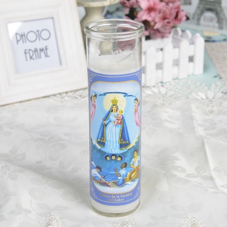 Catholic Glass Memorial Candles Religious Candles