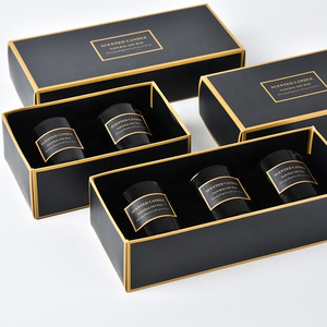 Wholesale Aromatic Luxury Gift Packaging Box Custom Logo 3Pcs Set Of Scented Candles