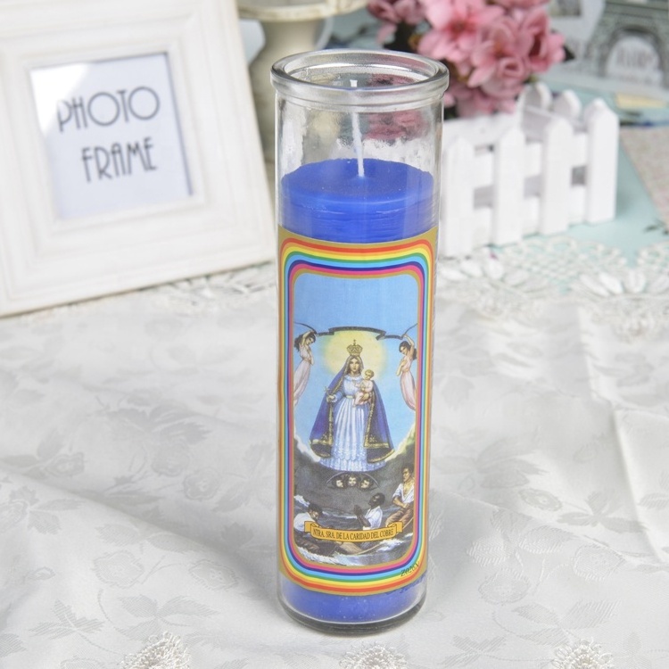 Glass Prayer Candles Catholic Zhiwen 8 inches Glass Jar Religious Candle