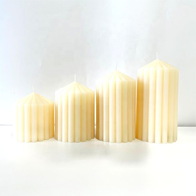 High Quality Citronella Ivory Wax Pillar Decorative Rustic Pillar Candle Luxury Wedding Y Scented Unscented Soy Wax Candles