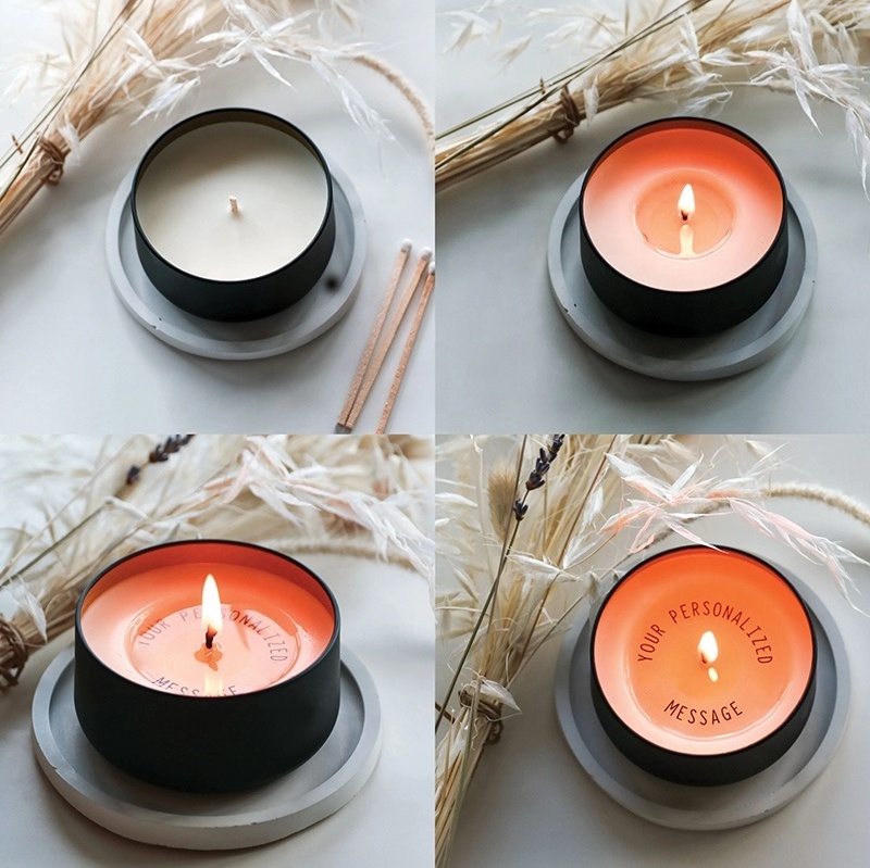 2024 Modern Creative Decoration Custom Cute Packaging Scented Soy Wax Hidden Message Candle