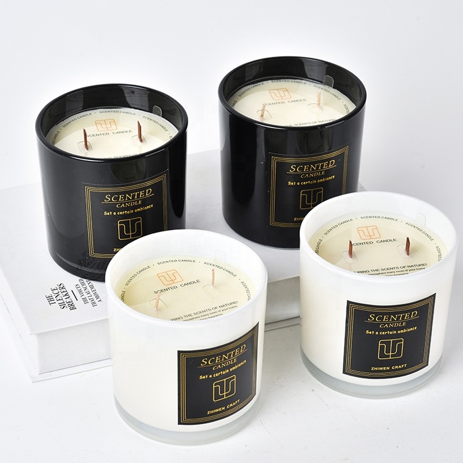 Custom Size Candle Wax Soy Wood Wick Multi-Wick 3 Wick Candles Scented High Quality Scented Luxury Soy Candles In Bulk