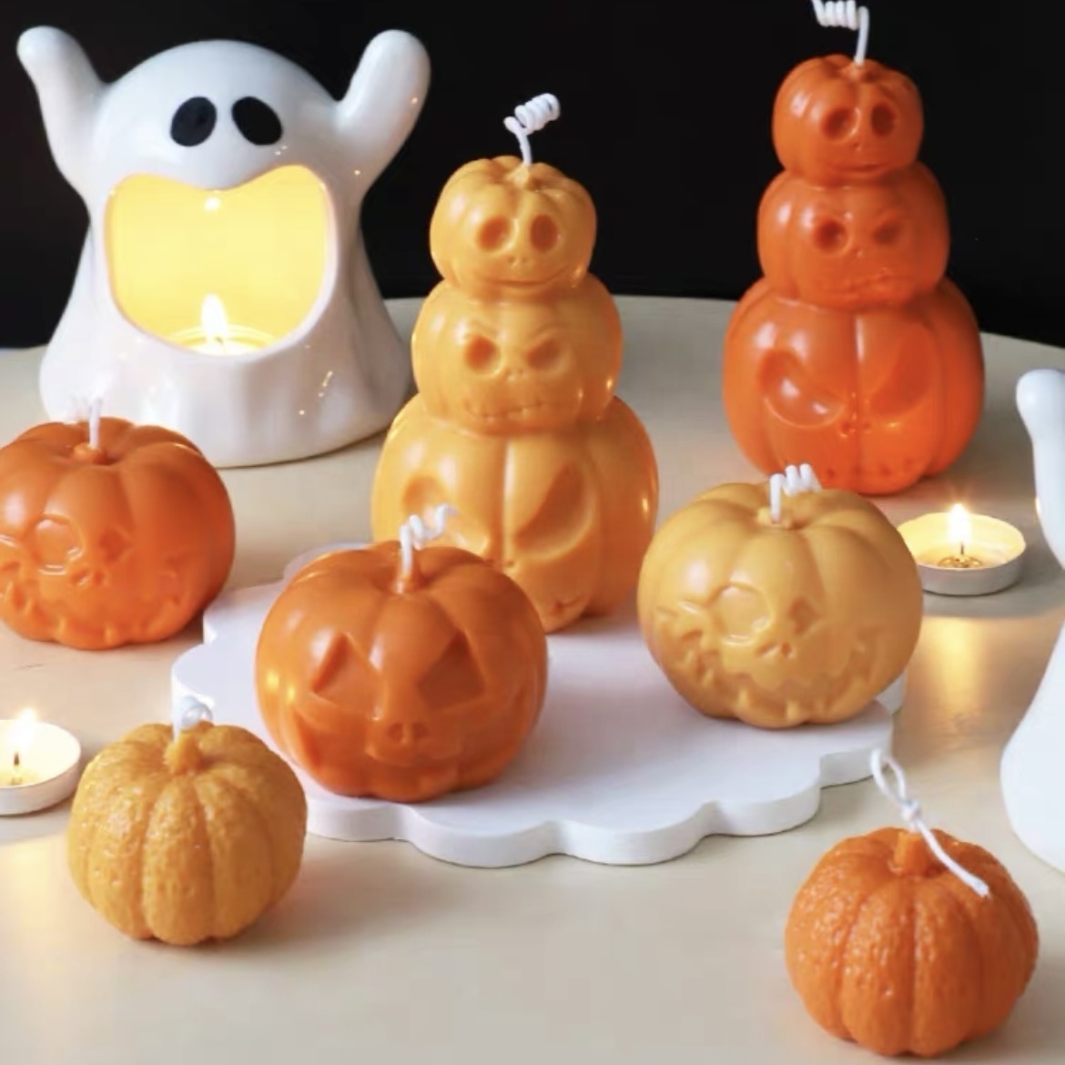 Bulk Pumpkin Scented Candles For Halloween Designer Candles In Different Shapes And Sizes