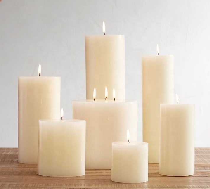 Bulk Citronella White Black Ivory Wax Wedding Wholesale Decorative White 18 Inch Candles 18 Inch Pillar Candles 24 Inch Candles