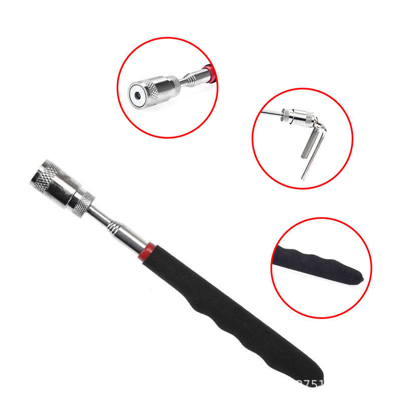 Mini Portable Telescopic Adjustable Magnetic Pick-Up Tools with LED Light