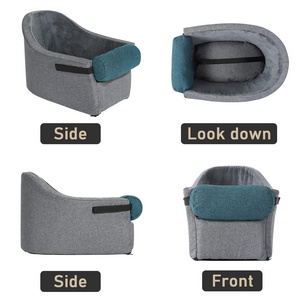 Middle Car Center Console Pet Booster Seat for Small Dogs Armrest Console Comfortable Dog Car Seat