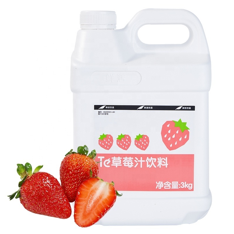 3kg Xianhuo Natural Concentrated Strawberry Juice Syrup Hot Sale Factory Price