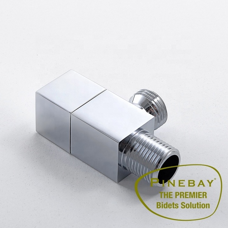 PINEBAY Angle Valve Shut Off Valve Gold Square Brass Water Normal Temperature Modern Hydraulic General 3 Years,3 Years 100