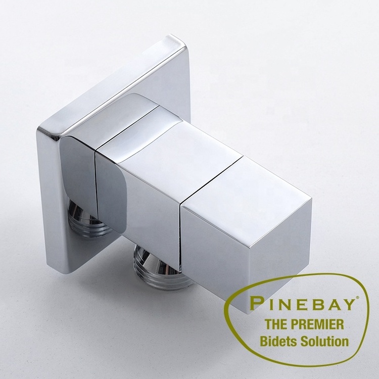 PINEBAY Angle Valve Shut Off Valve Gold Square Brass Water Normal Temperature Modern Hydraulic General 3 Years,3 Years 100