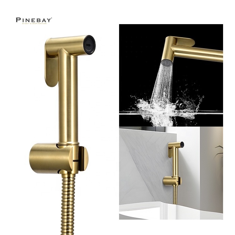 PINEBAY New Model Bathroom Cleaning Faucet Toilet Shattaf OEM Handheld Bidet Sprayer Set Wall Mounted Woman WC Shattaf Set