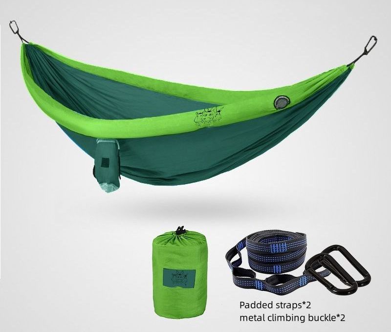 Double Portable inflatable hammock outdoor swing adult and child rollover-proof outdoor camping mosquito net Folding Hammock