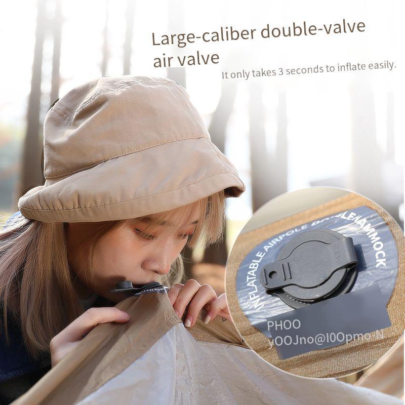 Double Portable inflatable hammock outdoor swing adult and child rollover-proof outdoor camping mosquito net Folding Hammock