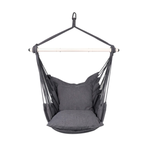 Hammock Chair Hanging Rope Swing Included Steel Spreader Bar with Anti-Slip Rings for Any Indoor or Outdoor Swing Spaces