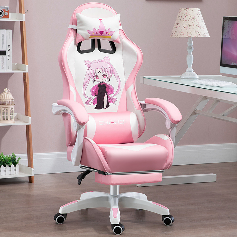 Cute cartoon Home Office Comfortable zero gravity Gaming Chair PU Leather Adjustable Chair Computer Pink Silla Gamer Chair