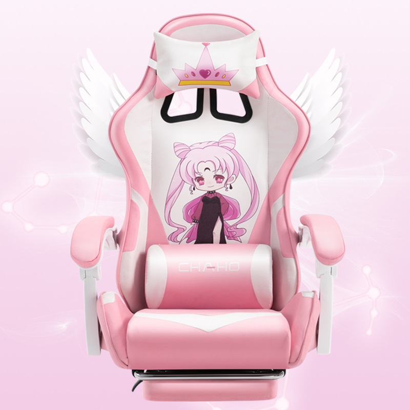 Cute cartoon Home Office Comfortable zero gravity Gaming Chair PU Leather Adjustable Chair Computer Pink Silla Gamer Chair