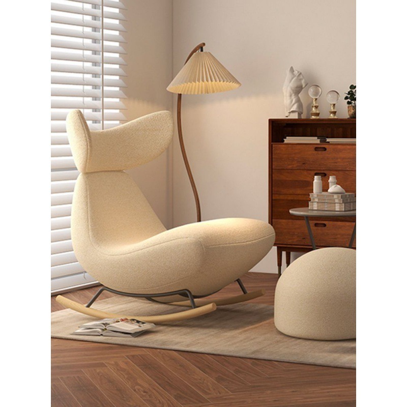 Nordic online celebrity rocking chair luxury lazy sofa rocking chair balcony living room home leisure single whale chair