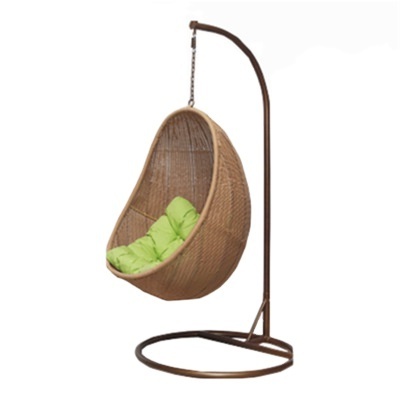 Outdoor bird's nest basket rattan swing hanging egg-shaped single indoor cradle wide rocking chair hammered metal coffee chairs