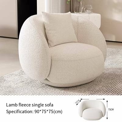 Curved  Fabric Sofa Simple Reception Living Room Home Sofa Nordic Sofas Modernos Chaise Longue Customized Furniture Two Seat