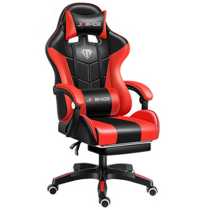 Popular LED RGB Computer PC Game Chair Gaming PU Leather Silla Gamer Massage Racing Gaming Chair with Lights and Footrest