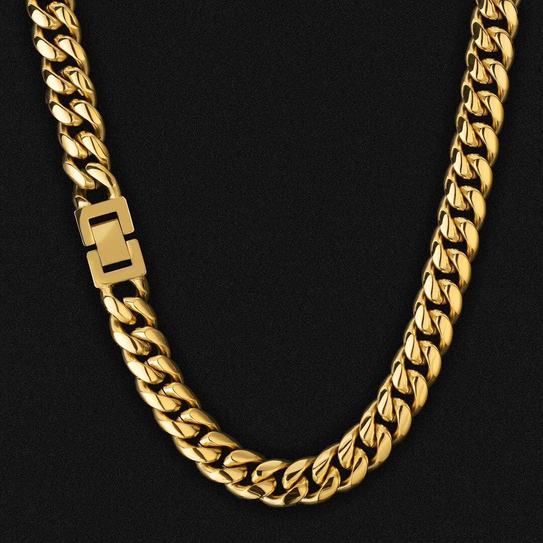 Gold Plated Cuban Link Wholesale Miami Cuban Chain Stainless Steel Link 18k Gold Chain Miami Cuban Link Chain