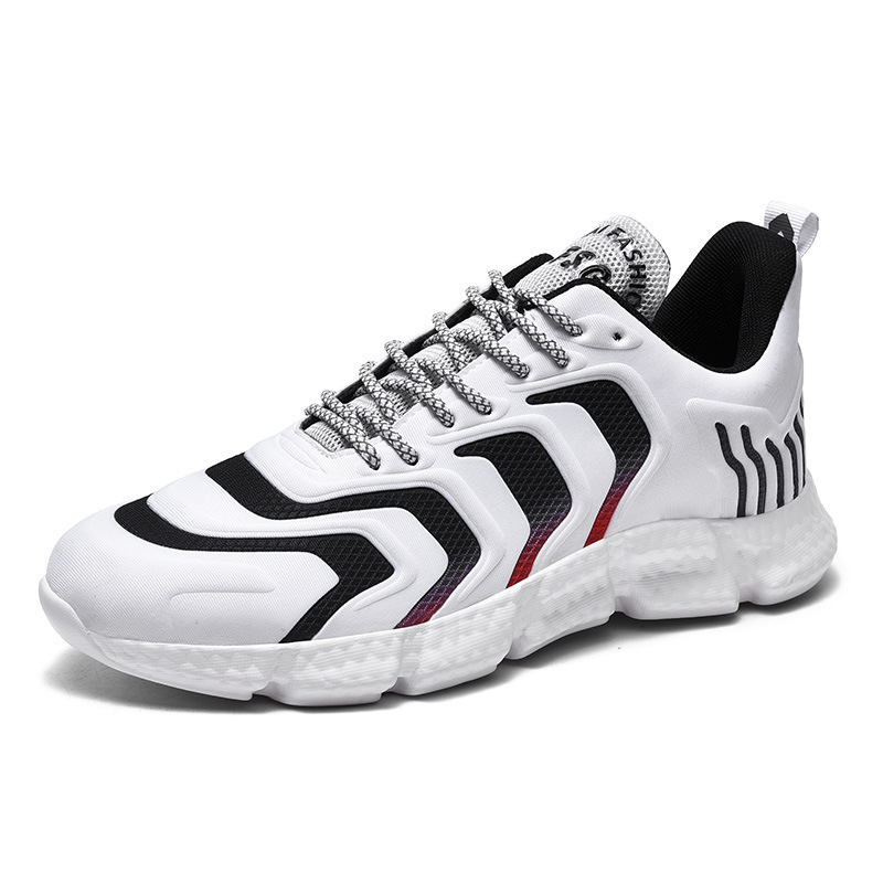 Factory Outdoor Athletic Running Casual Sneakers Custom Private Label Fashion Sports Men Shoes with Reflective Shoelace