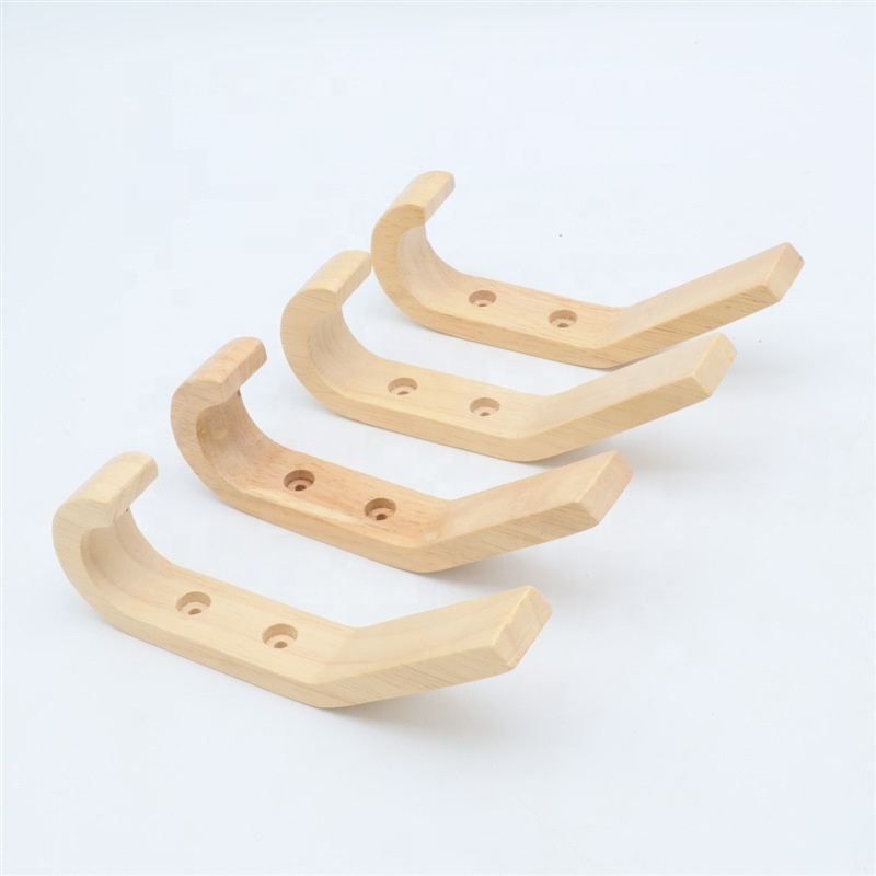 Wooden Towel Coat Hook Wall Decoration Hooks Clothes Hat Hanger Towel Rack Single Organizer Hangers Multi Functional Hooks