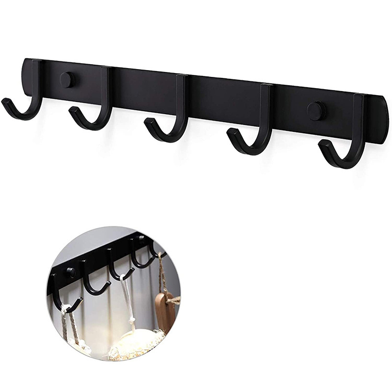 Hot selling Wall Coat Hook Rack with customizable Robe Hooks Heavy Duty Towel Hanger SUS 304 Stainless Steel  Brushed Nickel